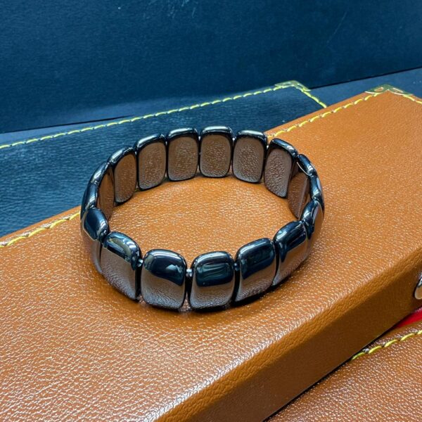 Mat Siyah Baklava Kesim Hematit Bileklik