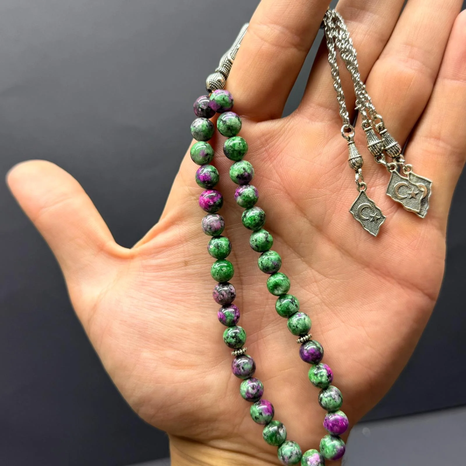 resimler/urunler/Özel Ahşap Kutulu 33’lü Anyolit Taşı Tesbih