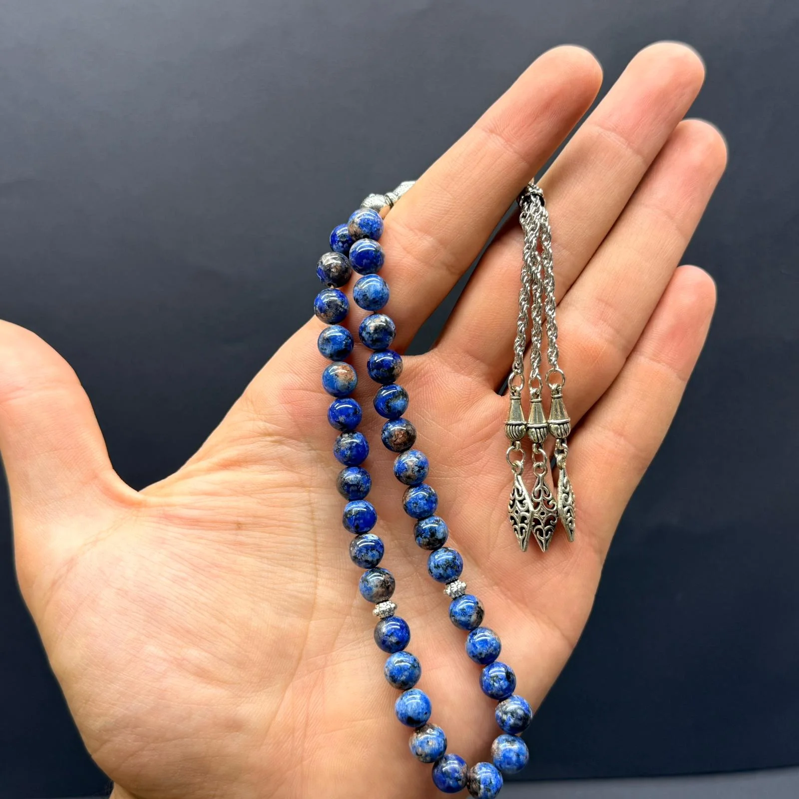 resimler/urunler/Özel Ahşap Kutulu 33’lü Lapis Lazuli Taşı Tesbih 