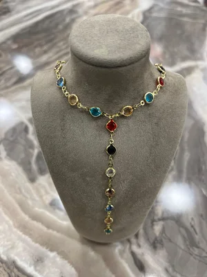   Taşlı Kararmaz Çelik Kolye