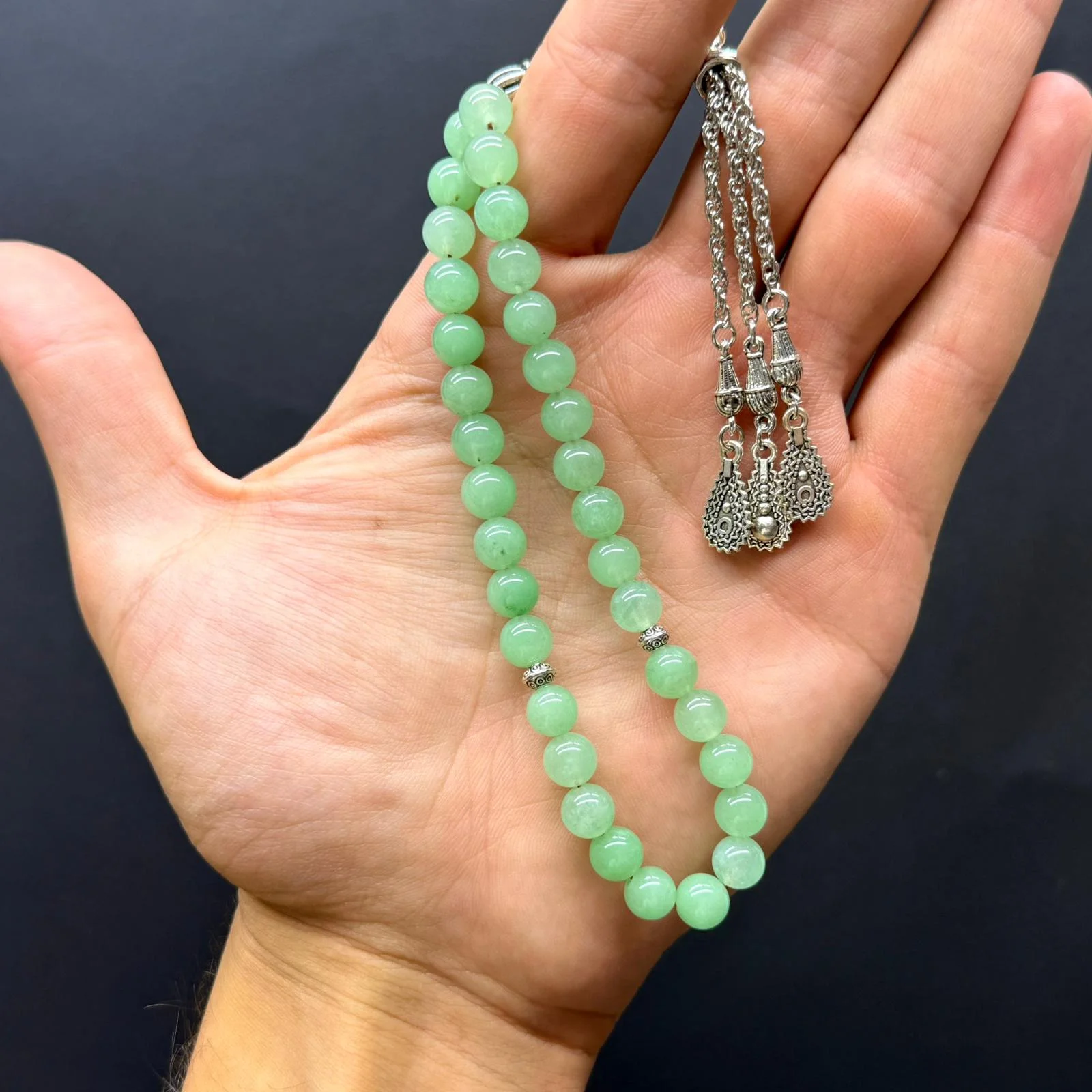 Özel Ahşap Kutulu 33’lü Aventurin Taşı Tesbih