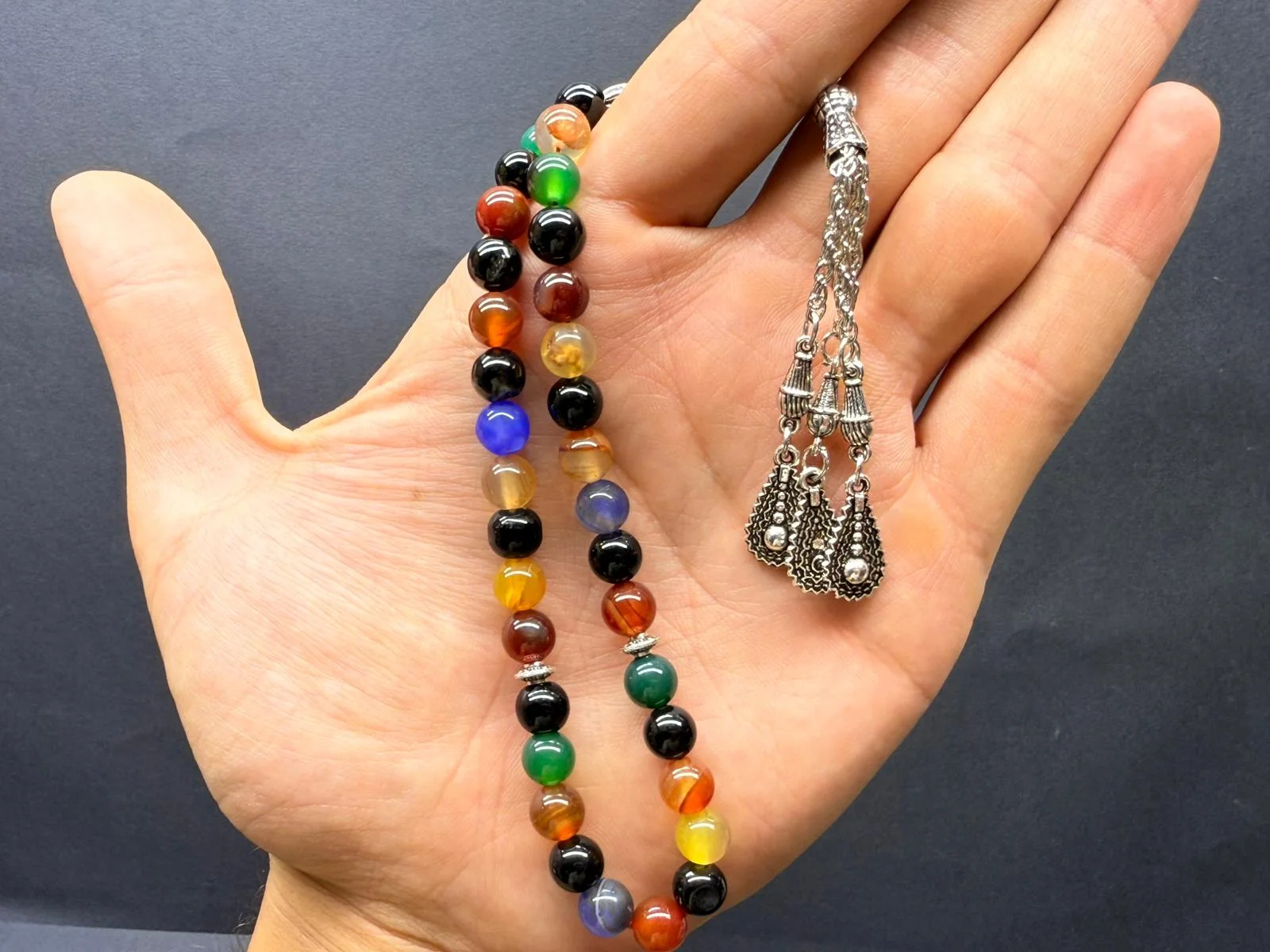 Özel Ahşap Kutulu 33’lü Çakra Taşı Tesbih