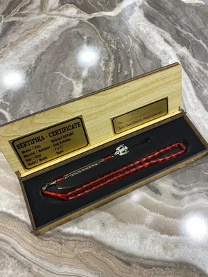 Sertifikalı Usta İşçilikli Kehribar Tesbih – Özel Kutusunda