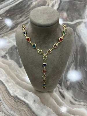 Taşlı Kararmaz Çelik Kolye