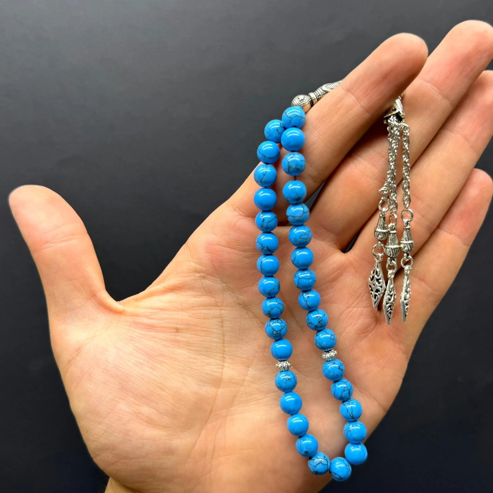 Özel Ahşap Kutulu 33’lü Firuze Taşı Tesbih